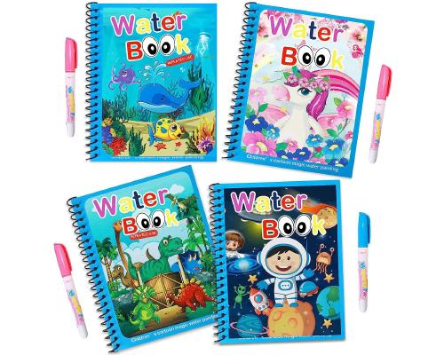 Aqua Doodle Books: A Fun and Mess-Free Way to Draw with Water - Perfect Gift for Kids of All Ages - Set of 4 Books