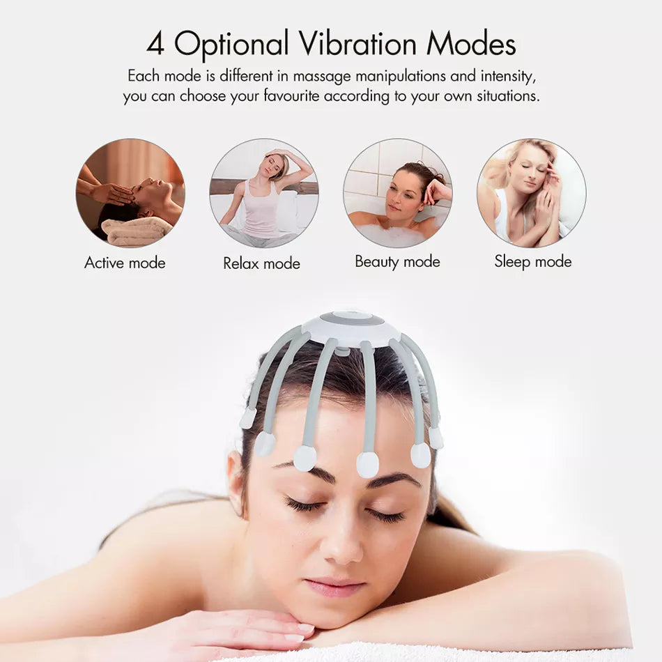 Electric Scalp Massager For Head Hair Stimulation Relaxation and Blood Circulation - spider head massager